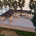 modern gallery frame landscape gallery frame structure grid gallery frame rest gallery frame 3d model