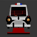 Toy Police Car With Black White Design Red Blue Lights And Red Base