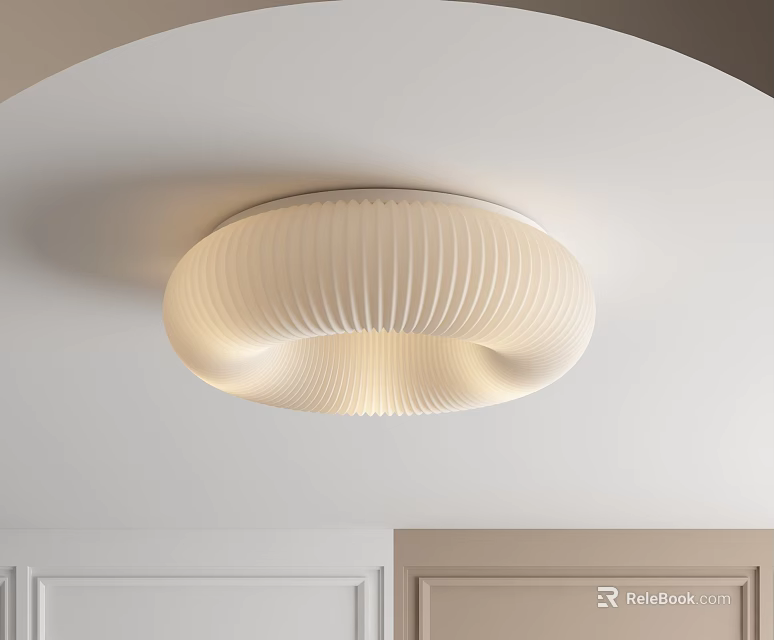 Modern Minimalist Ceiling Light With Pleated Circular Shape For Indoor Lighting 3d model 