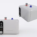 Compact White Electric Water Heater With Control Panel And Valves For Daily Use