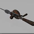 Hand Operated Hardware Tool With Metal Gear Mechanism And Wooden Handle Design