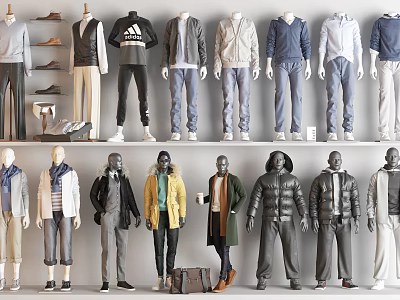 Clothing model window model men's clothing model clothing rack doll hanger clothing store clothing model 3d model