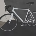 POLIFORM White Road Bike Display in Modern Minimalist Interior with Curved Wall and Warm Lighting