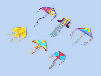 Kite Toy Decoration 3d model
