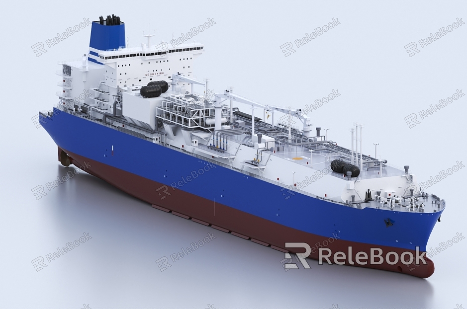 Natural gas carrier transport ship tanker ship cargo ship model