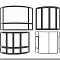 Modern Casement Windows With Black Frame And Glass Panels In Various Styles