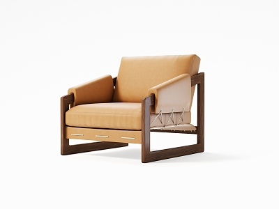 Single Sofa Single Chair Leisure Chair Leather Chair 3d model