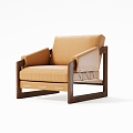 Single Sofa Single Chair Leisure Chair Leather Chair 3d model