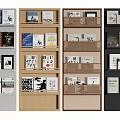 Modern Bookshelf Floor-Standing Bookshelf Storage Rack Books 3d model