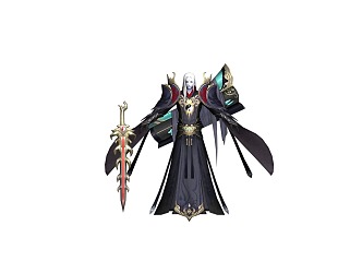 Back Coffin Swordsman Black Robe Male Swordsman Xianxia 201498934 3d model