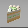Layered Cake With Orange Yellow Layers Green Filling And White Cream Topping