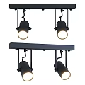 Modern Black Track Spotlights With Multiple Heads Adjustable Ceiling Lighting For Living Room And Bedroom