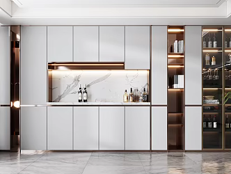 Modern Wine Cabinet 3d model