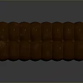 Brown Leather Button Tufted Bench With Wooden Legs And Classic Design