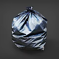 Shiny Silver Drawstring Trash Bag For Home Use Durable Design
