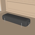 Modern Bed End Stool Bench 3d model