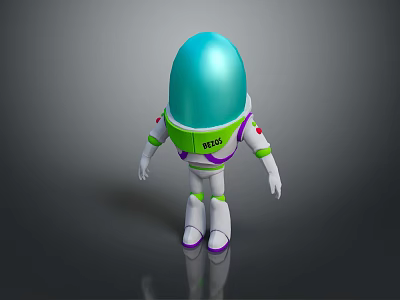 Buzz Lightyear Toy Story Character With Blue Helmet Green White Body And Space Ranger Design 3d model