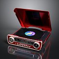 Jukebox Old-fashioned record player film machine Old-fashioned film player record player Old-fashioned record player music equipment 3d model