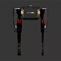 Advanced Robotic Quadruped Creature With Mechanical Legs And Metallic Body Structure 3d model