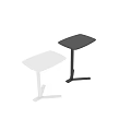 Modern White and Black Side Tables with Minimalist Cross Base Design 3d model