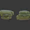 Green Military Style Backpacks Featuring Multiple Pockets Durable Straps And Practical Design 3d model