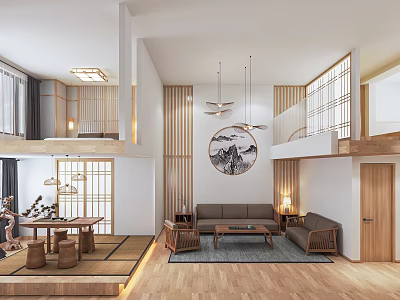Modern Hotel Room Interior With Comfortable Bed And Elegant Wooden Furniture 3d model