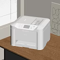 Black Canon Office Printer On Wooden Office Desk Essential Modern Workspace Appliance
