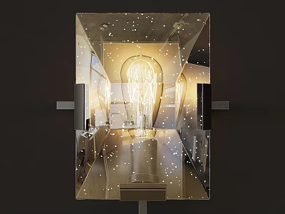 Modern Wall Lamp With Creative Light Bulb Design And Warm Lighting Effect 3d model