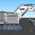 Large Crawler Excavator Model G-2000 With Massive Bucket For Construction Use 3d model