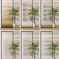 glass screen partition changhong glass partition glass screen cream wind glass screen partition 3d model