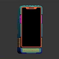 Modern Electronic Mobile Phones With Front Logo And Back Camera Module Colorful Borders 3d model