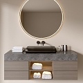 Modern Bathroom Cabinet Bathroom Counter Basin Bathroom Ornaments Mirror Cabinet Sink 3d model