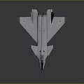 White Military Fighter Jet With Sleek Aerodynamic Design And Red Star Emblems 3d model