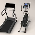 Modern Home Gym Sports Equipment Treadmill And Elliptical Trainer With LCD Screens