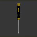 Professional Hardware Tool Screwdriver With Yellow And Black Handle And Metal Shaft