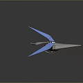 Futuristic Mechanical Device With Blue Glowing Blades And Silver Metallic Structure