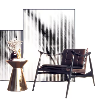 Modern Single Sofa Leisure Chair 3d model