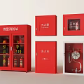 Fire Fighting Equipment Including Red Mini Station Extinguishers And Hydrants 3d model