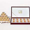 Decorative Ornaments Set With Elegant Gift Box And Stacked Arrangement Details