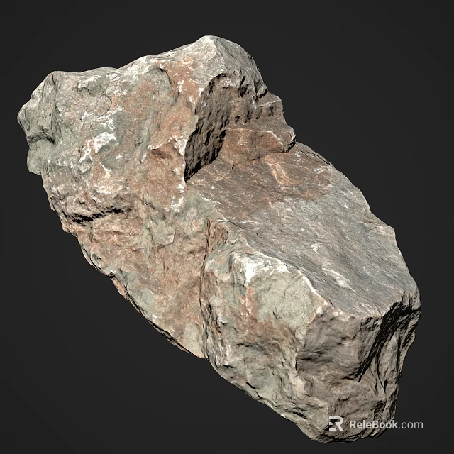 Natural Rural Landscape Featuring Weathered Rock Formation In Countryside And Serene Outdoor Setting 3d model 