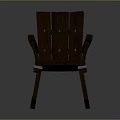 Classic Dark Solid Wood Rocking Leisure Chair For Cozy Home Indoor Daily Relaxing Moments