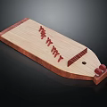 Wooden Pencil Shaped Music and Painting Supplies with Red Notes and Eraser Ends