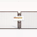Durable Chain Link Fence Structure With Metal Mesh And Wooden Support Posts