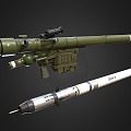 Air defense missile lightning missile individual missile rocket 3d model