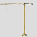 Yellow Industrial Tower Crane With Extended Boom And Stable Mast Structure