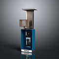 Blue SIPU Vending Machine With Metal Top Control Panel And Dispensing Compartment