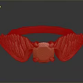 Elegant Gold Fashion Ring With Wing Design And Central Gemstone Decoration
