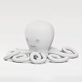 Cute Blue And Orange Octopus Plush Toy With Soft Tentacles And Smiling Face