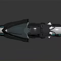Futuristic Black Motorcycle With Sleek Design White Wheels And Blue Accent Lights