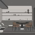 Hotel Chess and Card Room With Modern Interior Comfortable Seating And Wooden Tables